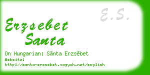 erzsebet santa business card